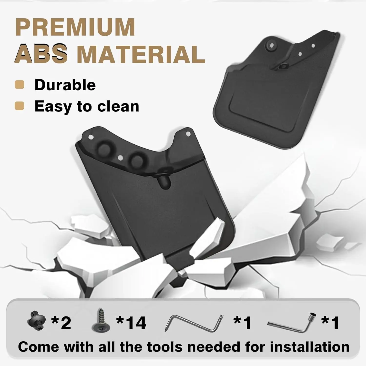 Mud Flaps For Toyota Tacoma 2024 2025 Front Rear No Drilling Fender Mudguards Kit with Hardware Accessories Extra Large Version