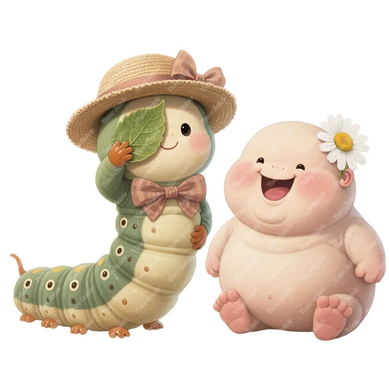 Three Ratels CEE255 Funny Caterpillar Cartoon Wall Stickers for Children's Bedroom Decoration Kindergarten decals