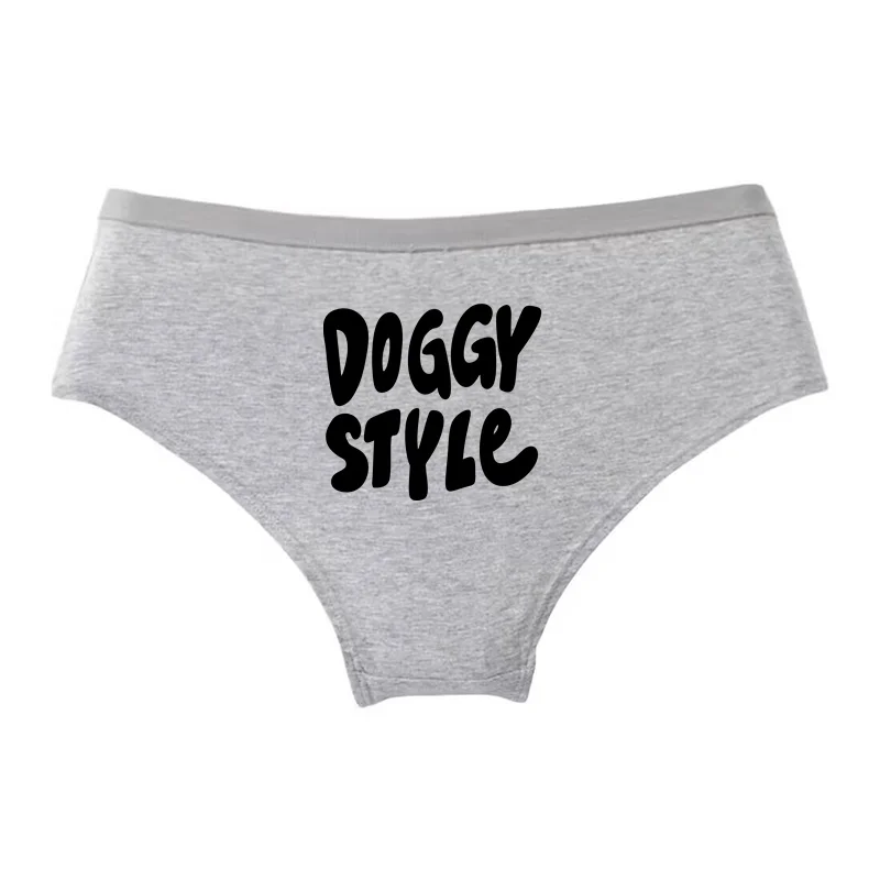 ملابس داخلية نسائية مثيرة مضحكة بأحرف على طراز DOGGY ملابس داخلية نسائية مريحة ملابس داخلية مثيرة بدون خياطة ملابس داخلية بيضاء للسيدات