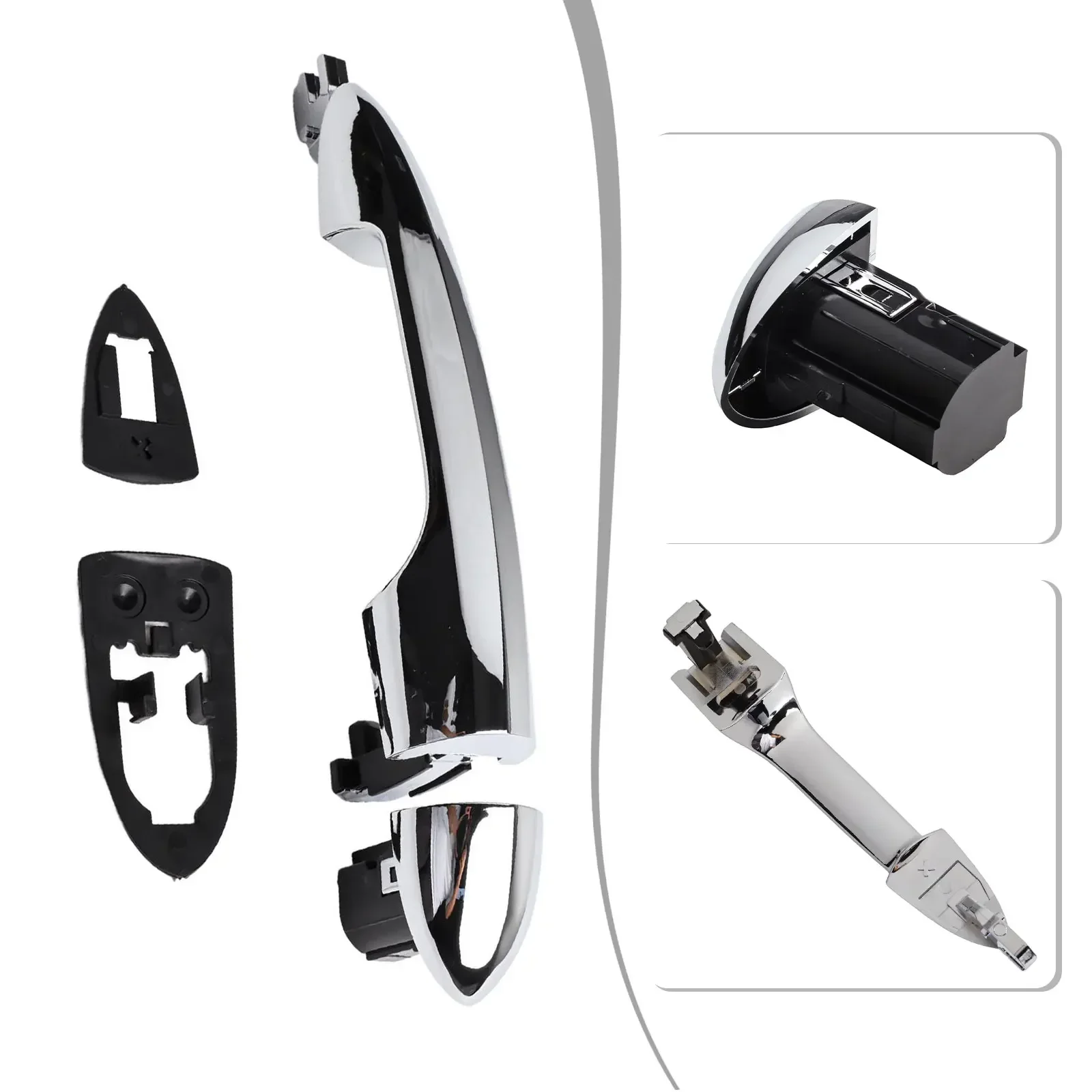 Car Exterior Door Handle Without Hole For AlfaRomeo For Giulietta 2010-2020 For Mito 156099956 ABS Car Exterior Accessories