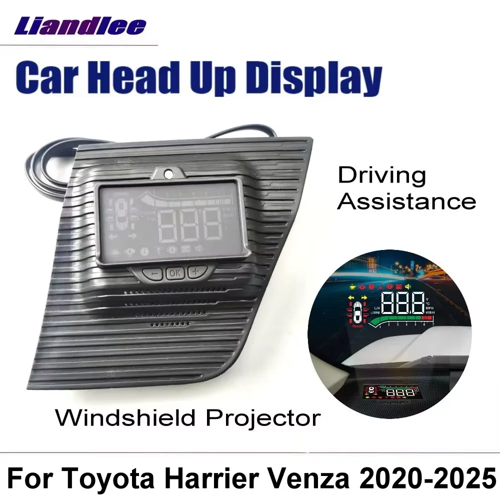 Car Head Up Display HUD For Toyota Harrier Venza 2020-2025 Safe Driving Screen Accessories LED Windshield Projector