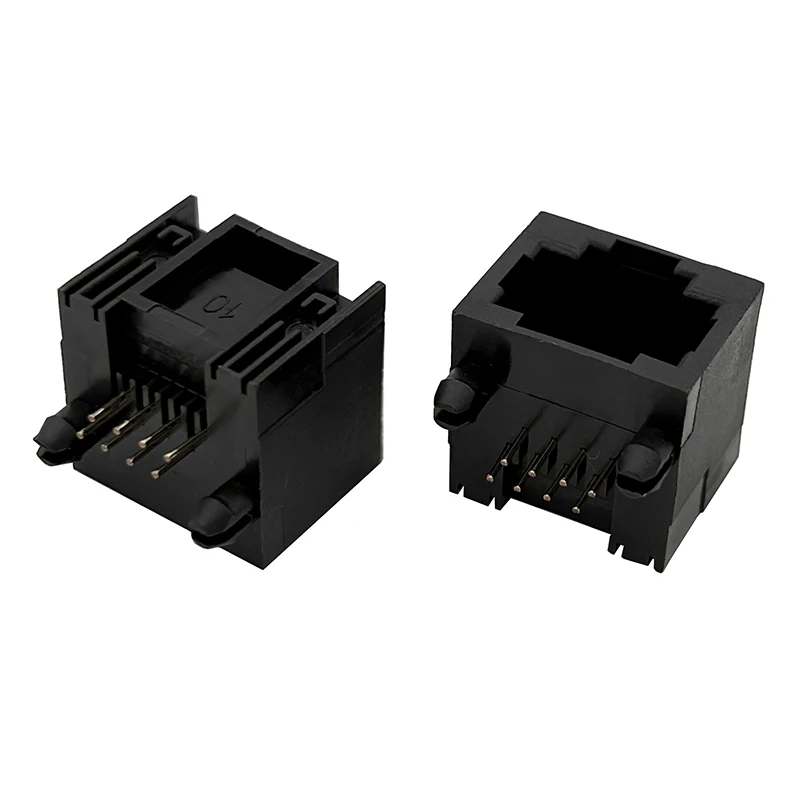 

56 RJ45 network socket with network cable interface, crystal head socket, horizontal type, 8P8C, all-plastic round pins