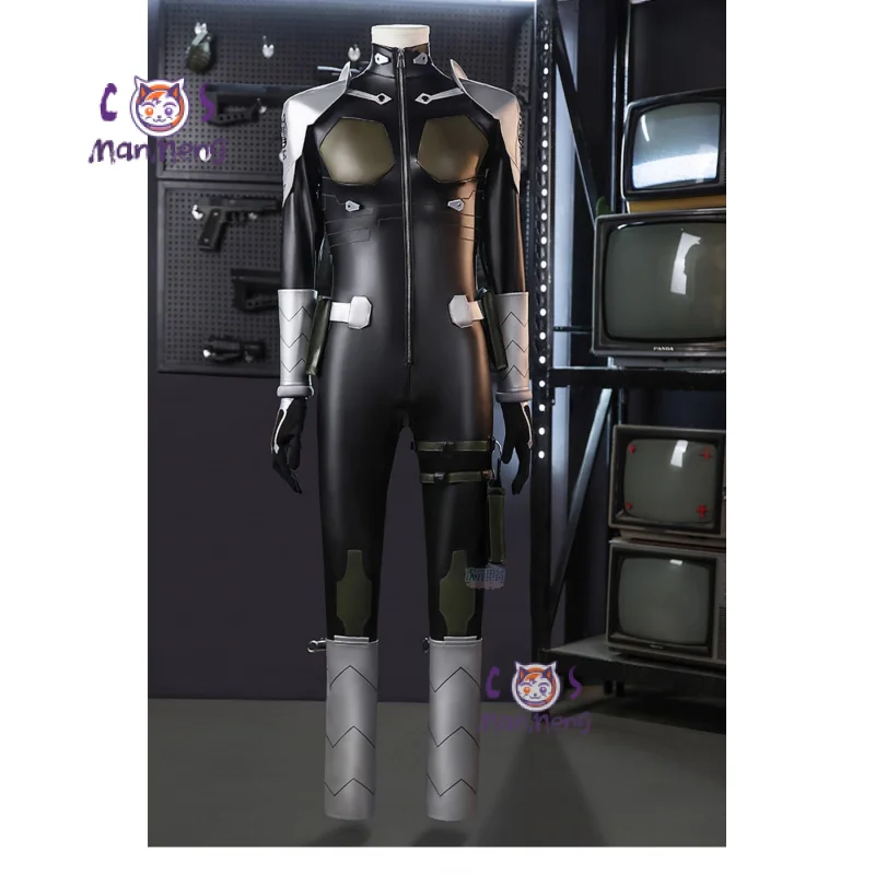 

Kaiju Cos No. 8 Kafka Hibino Cosplay Costume Halloween party high-quality leather jumpsuit shoulder armor prop accessory set