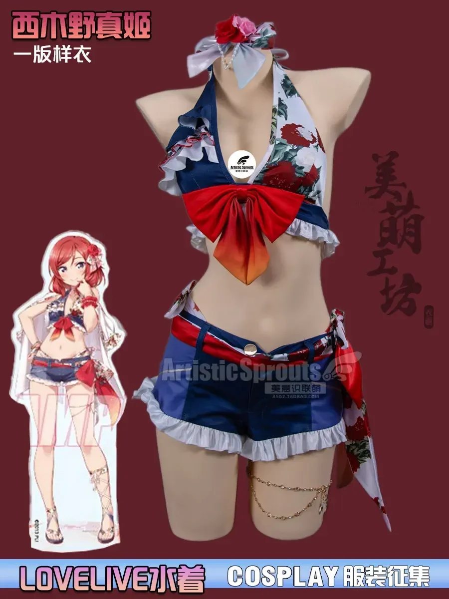 Lovelive Nishikino Maki Women Swimsuit Cosplay Costume Cos Game Anime Party Uniform Hallowen Play Role Clothes Clothing