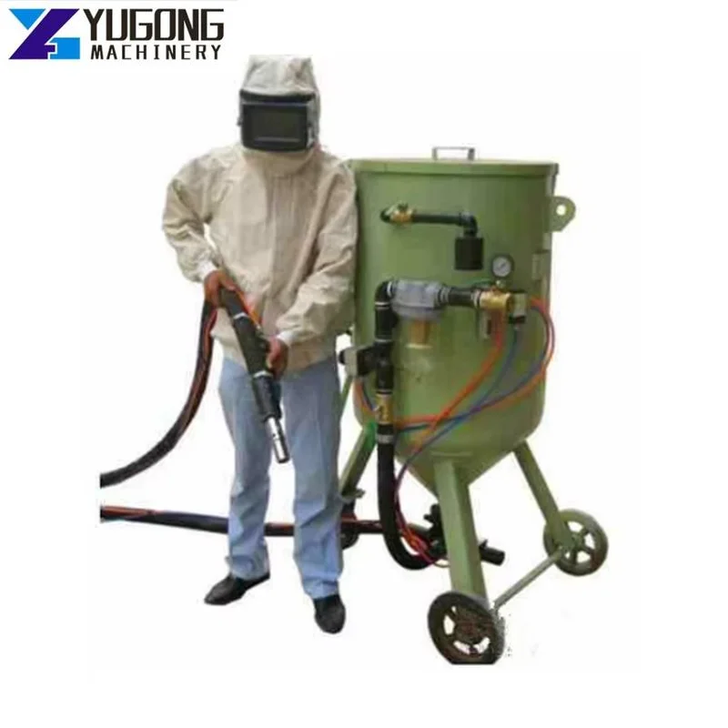 YG High Quality Sand Blaster Pot  Automatic Sand Blasting Tanks Machine Industrial Pressure Sandblasting Washers Cleaning Metal