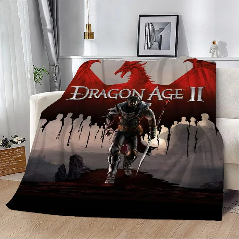 Selimut tudung ukuran 200x300 d-dragonage Origins selimut dekoratif sofa lempar tempat tidur rumah interior serat mikro lutut