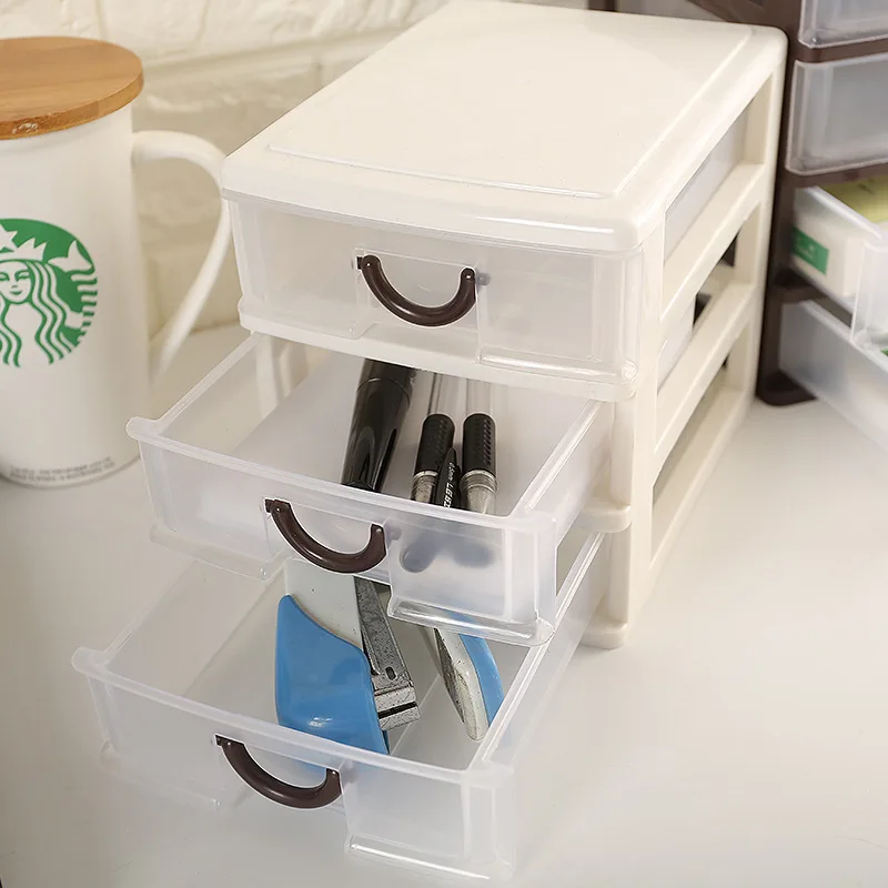 Stackable Desktop Drawer Storage Cabinet Storage Box Organizer Multi-layer Cosmetic Box Office Dustproof Jewelry Storage Rack