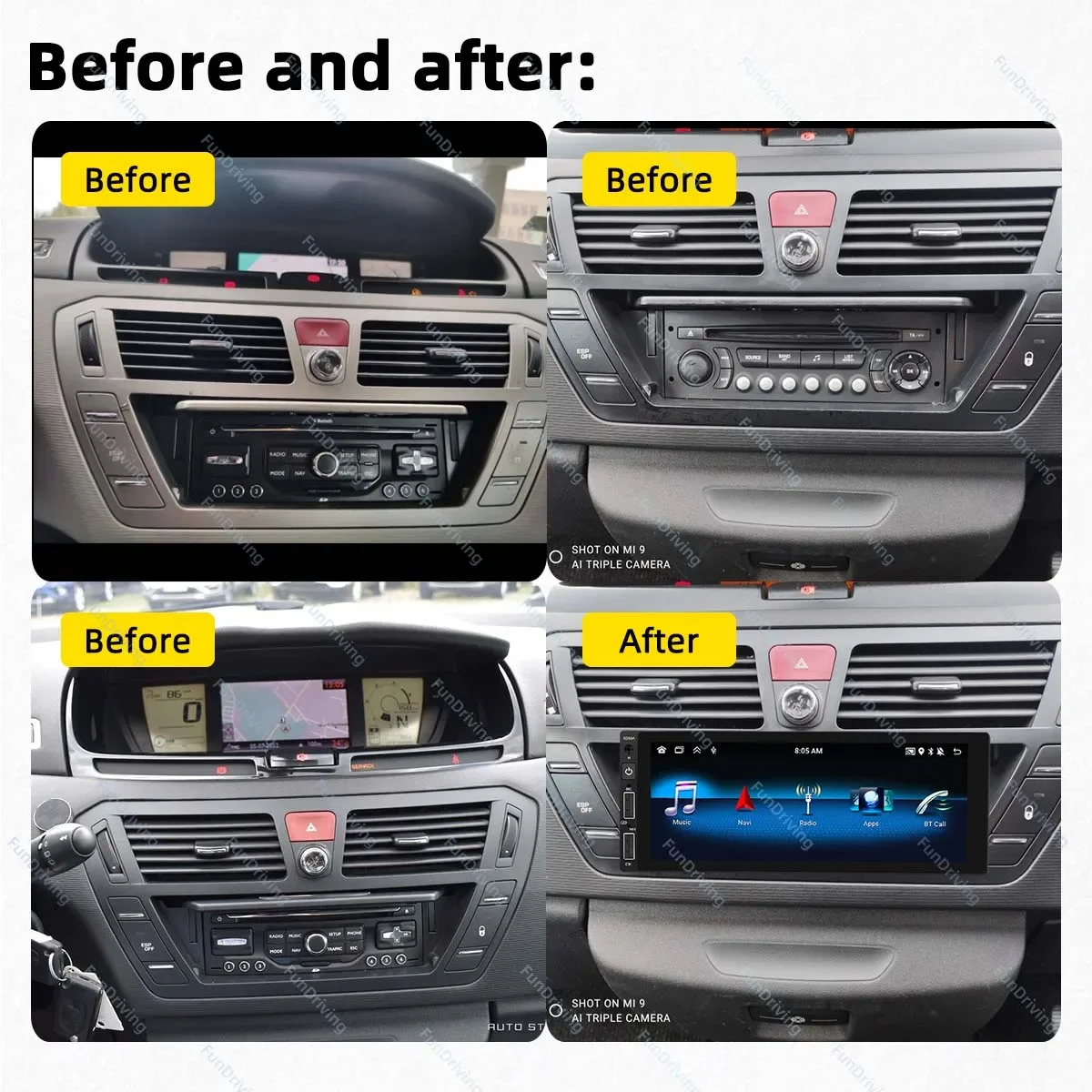 Android Car Multimedia for Citroen C4 Grand Picasso 2006 - 2013 1 Din Radio Stereo Head Unit Carplay Autoradio GPS Navigation