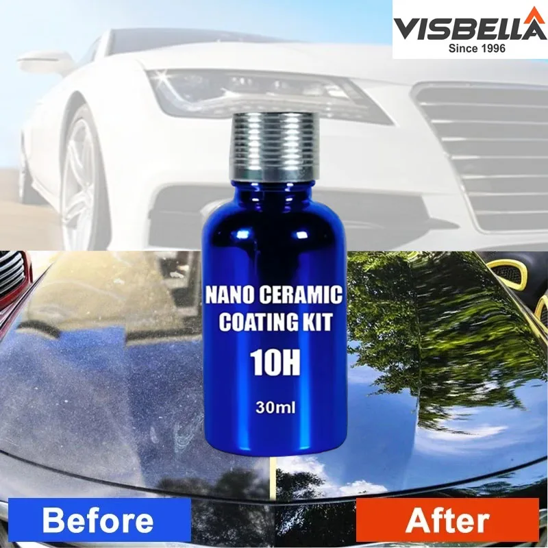 Visbella Nano Car Ceramic Coating Liquid Automotive Polisher Hydrophobic Coating Auto Paint Crystal Cleaning Coating for Cars