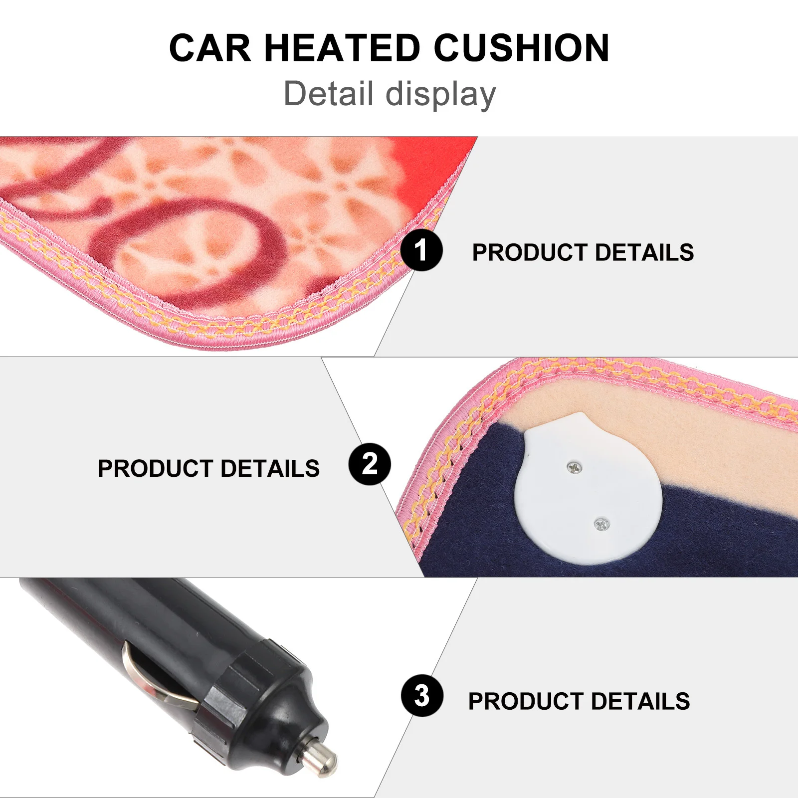 

Heated Seat Cushion 12V Soft Warm Car Heating Pad Energy Saving for Pets Winter Travel Camping Rv Use Comfortable Mat