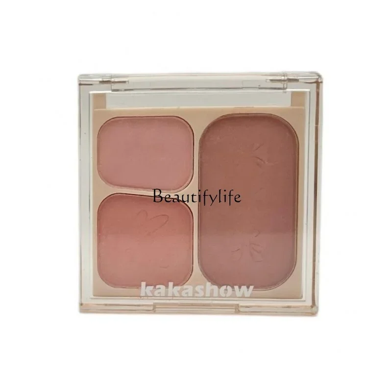 

Three-color blush disc, bow shrinkage and expansion, brightening blush cream in color surface