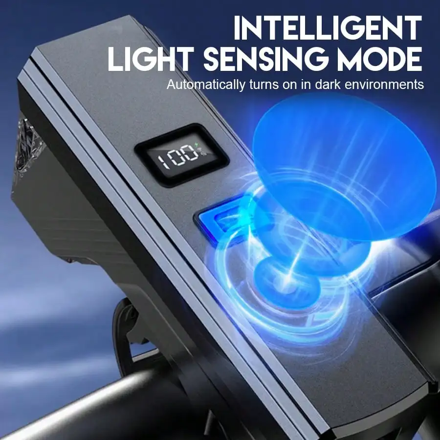 1PC USB Rechargeable Bike Light: 5 Modes Ultra Bright Front Headlight for Cycling