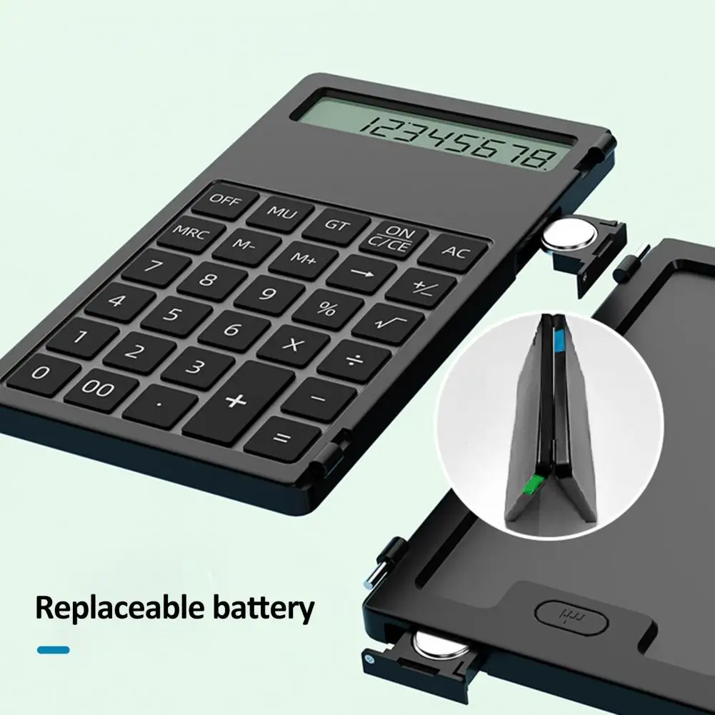 Handwriting Board Calculator Scientific Calculator with Erasable Writing Board Battery Powered 12 Digits Led for Students