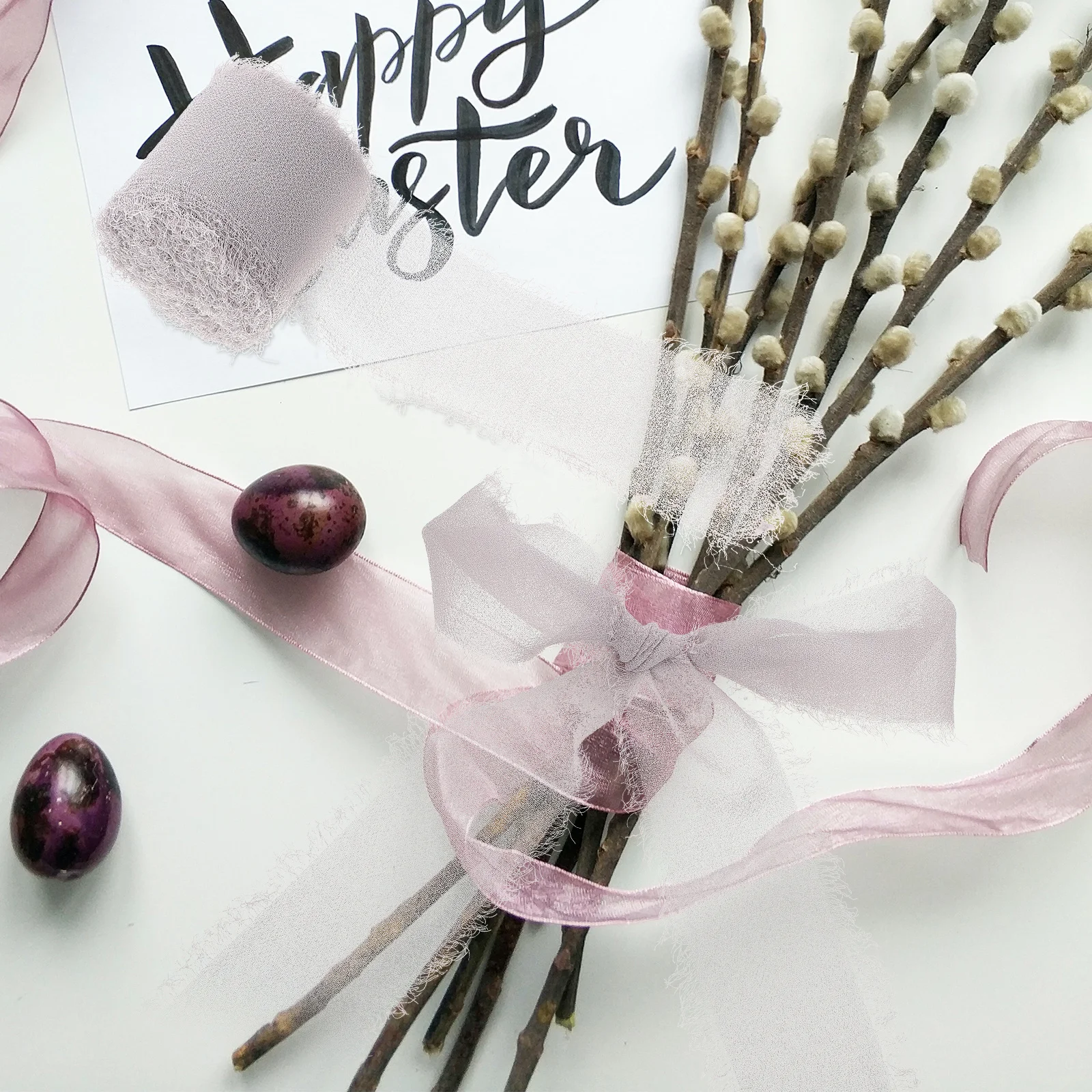 

4 Rolls Wedding Invitation Bouquet Handmade Ribbons Decor Premium Crafts Making DIY Bowknot