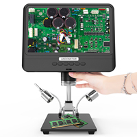 Digital Microscope 8.5 Inch LCD Display Screen 5X to 1200X Microscope 1280x800 Adjustable 1080P Scope Soldering Tool with 2 Fill
