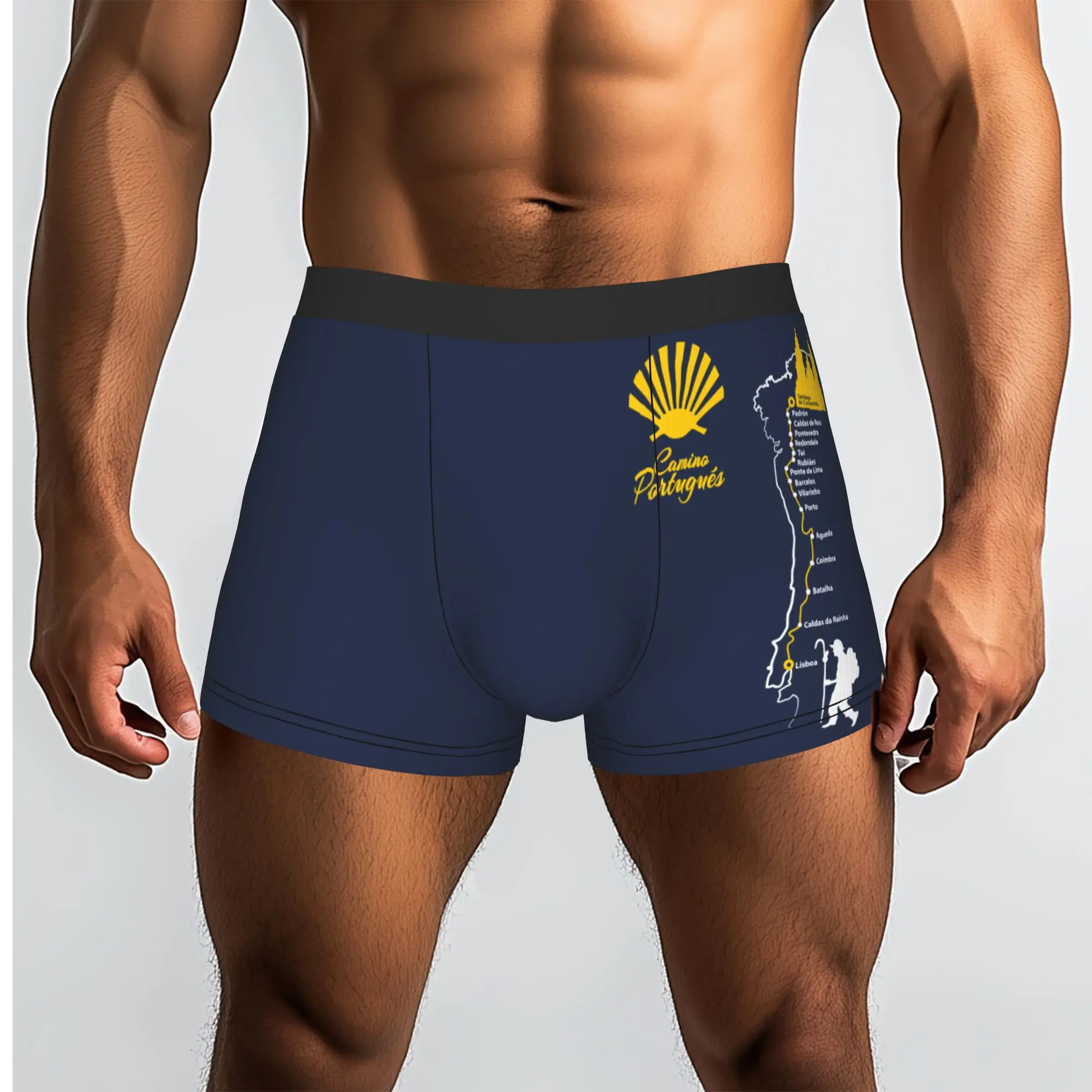 Custom Portuguese Camino de Santiago Boxers Shorts Men  Briefs Underwear Cool Underpants
