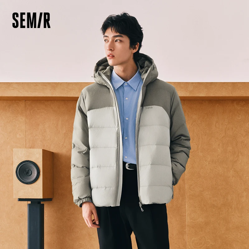 Semir Men Down Jacket Water Repellent 90 Percent Down Fill 2026 Winter Cold Weather Everyday Style Outdoor Layer