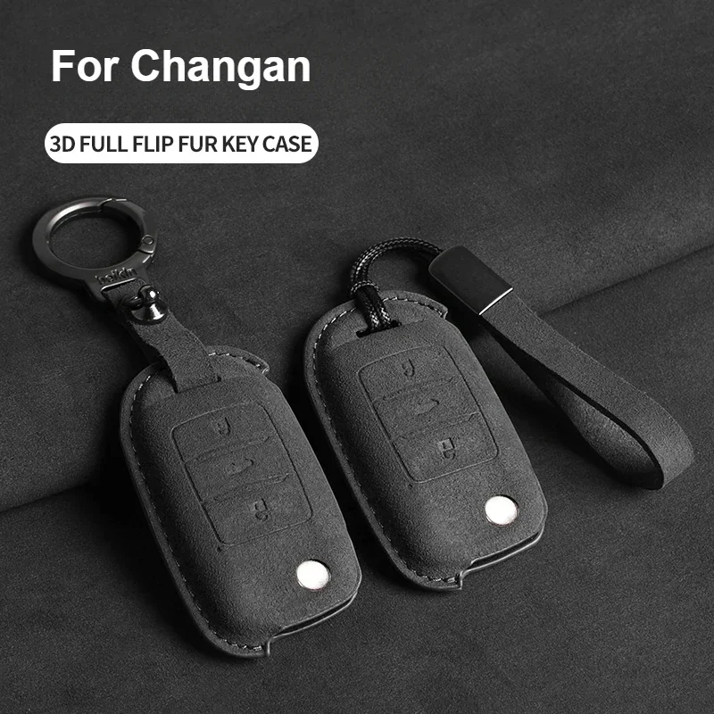 

Car Key Cover Case For Changan CS75 Eado CS35 Raeton CS15 V3 V5 V7 For Changan Suede Protective Car Key Case Cover Shell