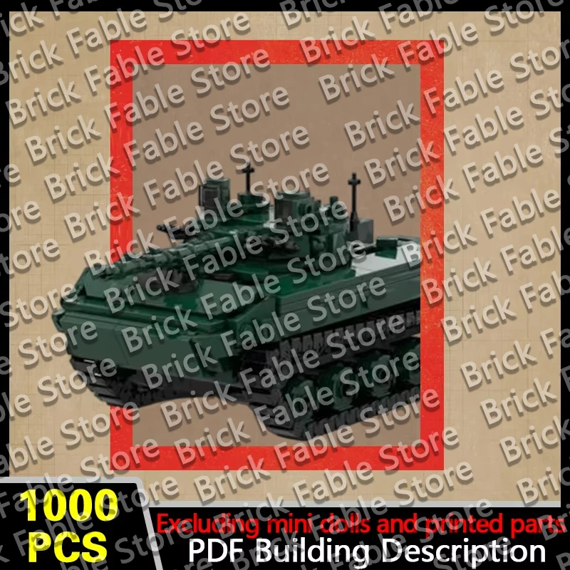 QWERT BMD-4 Infantry Fighting Vehicle Model MOC Building Bricks War Equipment Modular Technology Gifts Assemble Children Toys