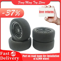 4pcs/2pcs wltoys 144001 124019 124017 A959 parts on road foam tyres 62MM wheel fit 12MM hex for 1/16 1/14 1/12 RC cars