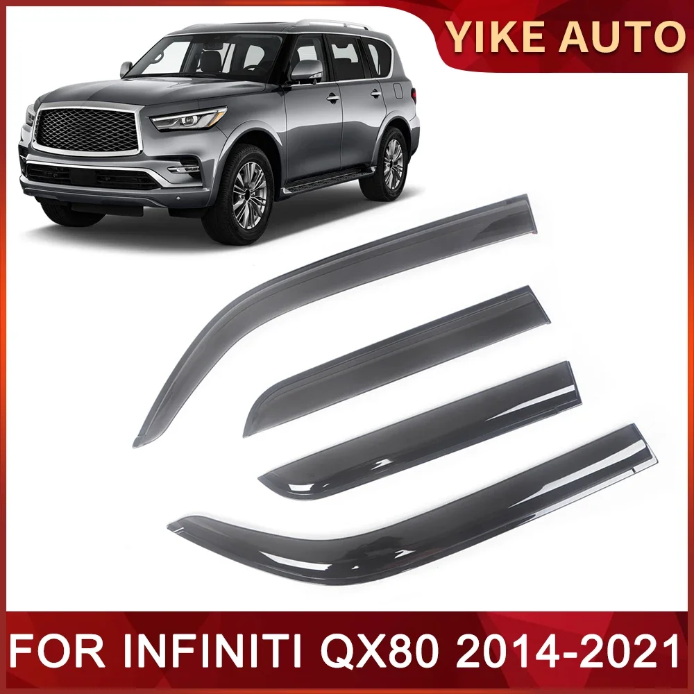 Window Visor for INFINITI QX80 Z62 2014-2021 Weathershied Door Visor Wind Sun Rain Guards Side Window Wind Deflectors Auto Parts