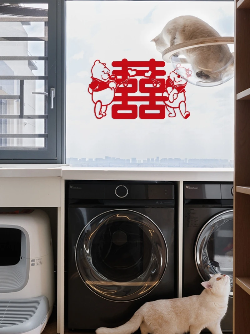 

3D Stier, украшение для двери спальни, автономные наклейки на стены, свадебное торжество, праздничный декор из нетканого материала