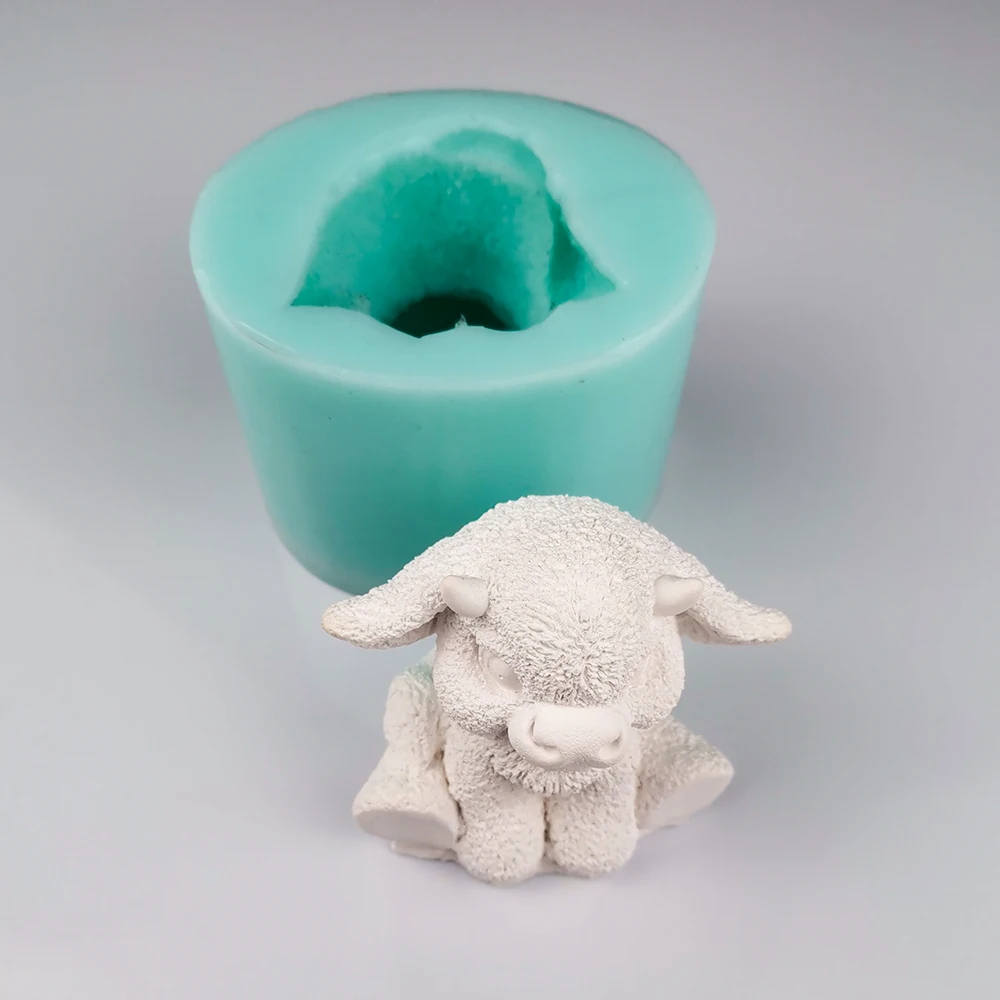 Zodiac Cow Mold, Silicone Soap Molds, Clay Resin Moulds, Year of the Ox, Baby Cow, PRZY, DW0242