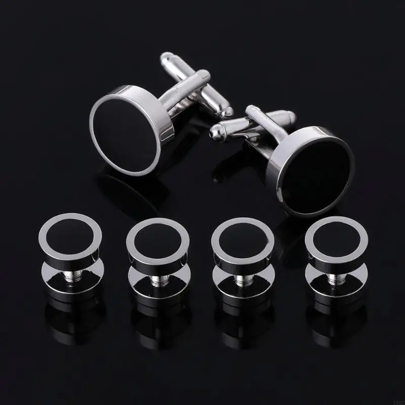 195C 6Pcs Fashion Men's Tuxedo Cufflinks Formal Costume Shirt Studs Cuff Links Set