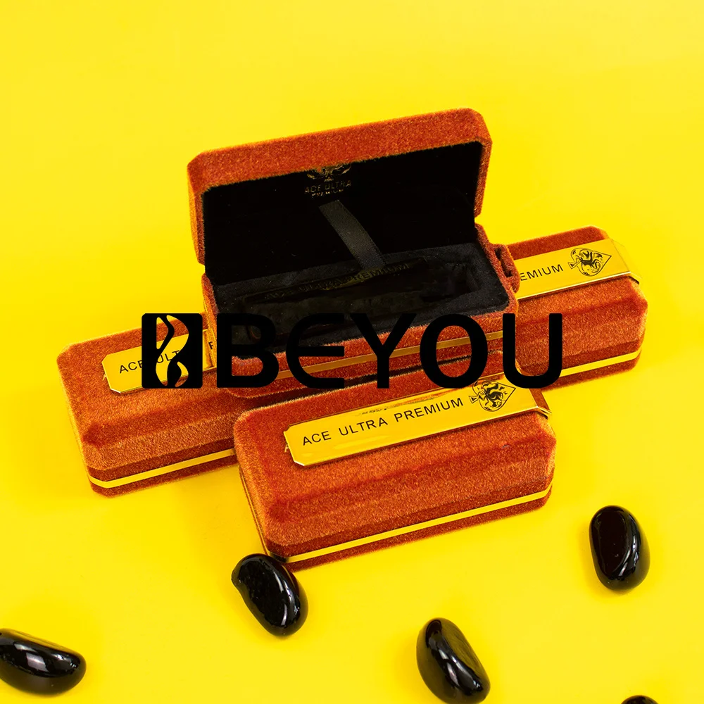 

ACE Muhamed, пустая коробка для хранения картриджей, 2000 мг, вельветовая стильная тележка-контейнер, золотой ремень с застежкой, 2 слоя, черный картон для ручной клади