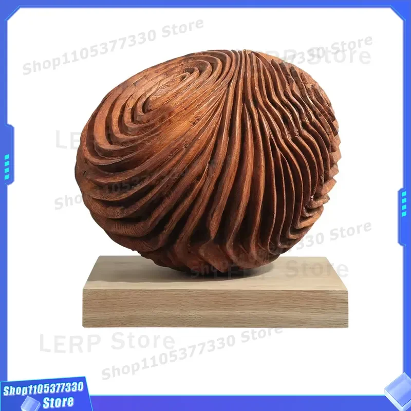 Modern Abstract Wood Carving Desktop Art Home Decoration Hotel Wall Artwork Custom Resin Metal Craft Glass Fiber Sculpture
