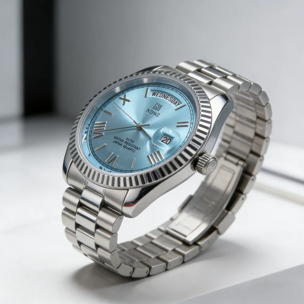 ndnz2026new-waterproof-steel-watch-fashionable-men's-watch-luxury-quartz-watch-business-men's-watch-date-and-timing-watch