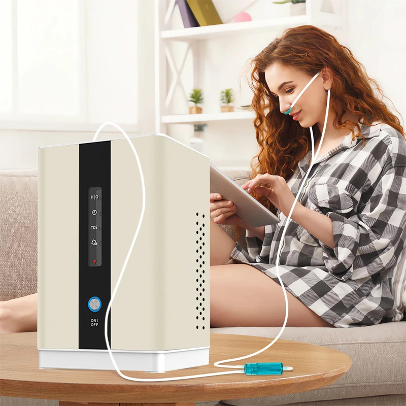 Generatore di idrogeno domestico Assistenza sanitaria Uso Macchina per inalazione di nano idrogeno 225 ml/min Inalatore di ossigeno di idrogeno per la salute umana