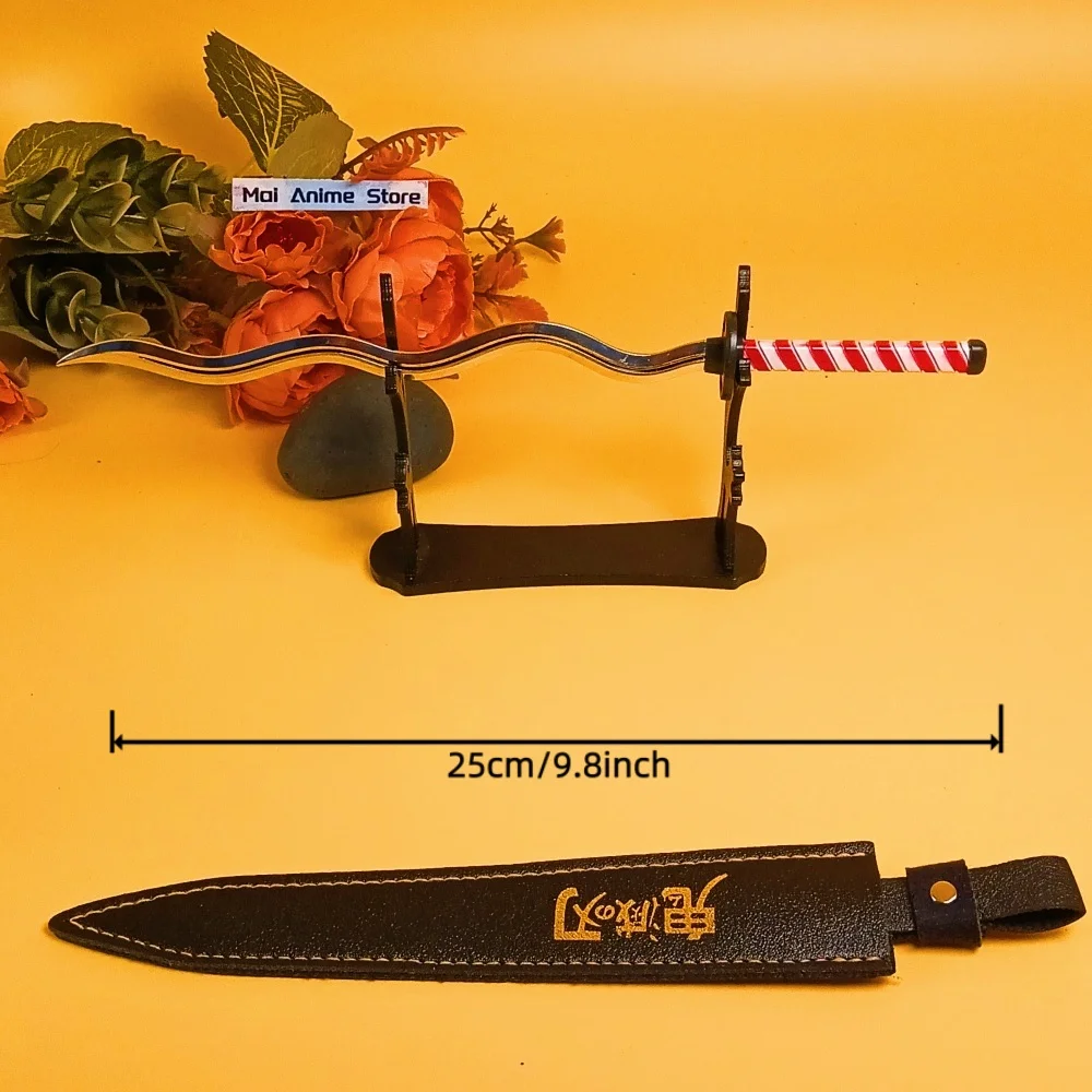 10 polegada katana anime mini figura de ação metal samurai sabre aço ninja faca espada tamanho real japonês katana brinquedo afiado presente