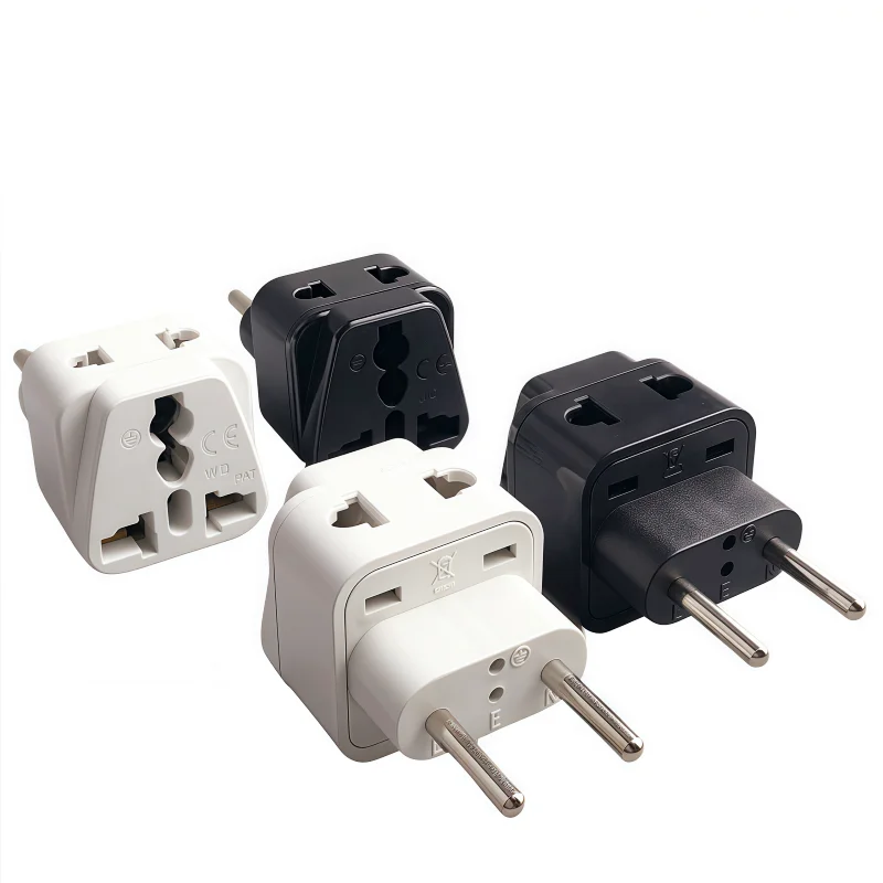 2 in1 universal EU Plug Adapter Convert Plug WDI-9C EUpower Plug European Round 2 Pins Travel Adapter 1pcs