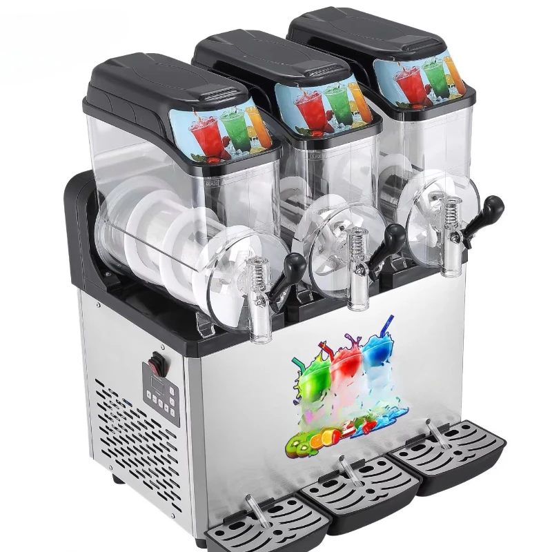 

Commercial Stainless Steel 3×12L Slush Machine – Ideal for Frozen Drinks & Juice Smoothies