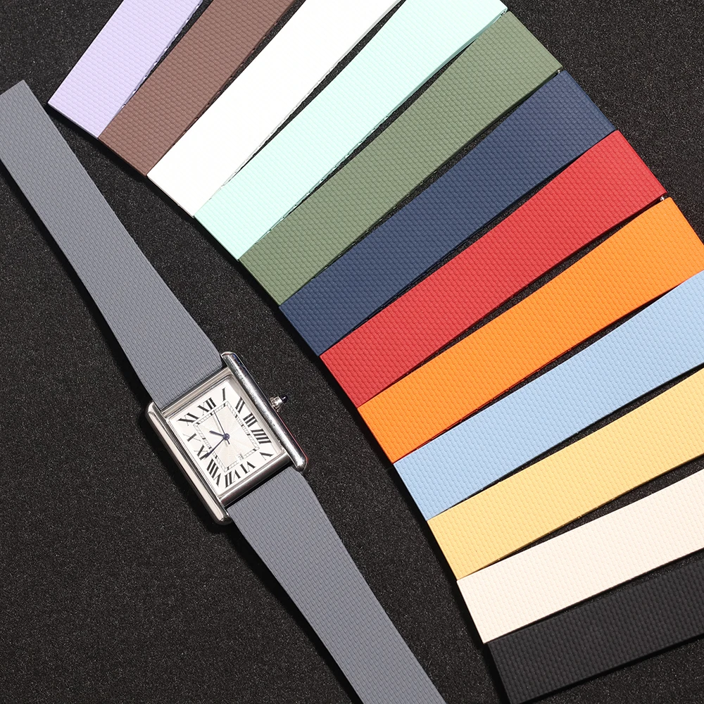 Cinturini per orologi da uomo 20mm 22mm Cinturini per orologi universali CTS FKM per Rolex Catier Tank Omega Seiko Oris