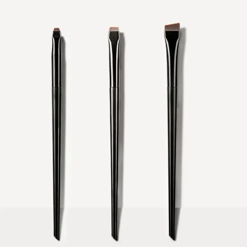 Oblíqua Cabeça Maquiagem Escova, Esboço Eyeliner Escova, Sombra Escova, Sombra Escova, Montado Lâmina, 3 Pcs