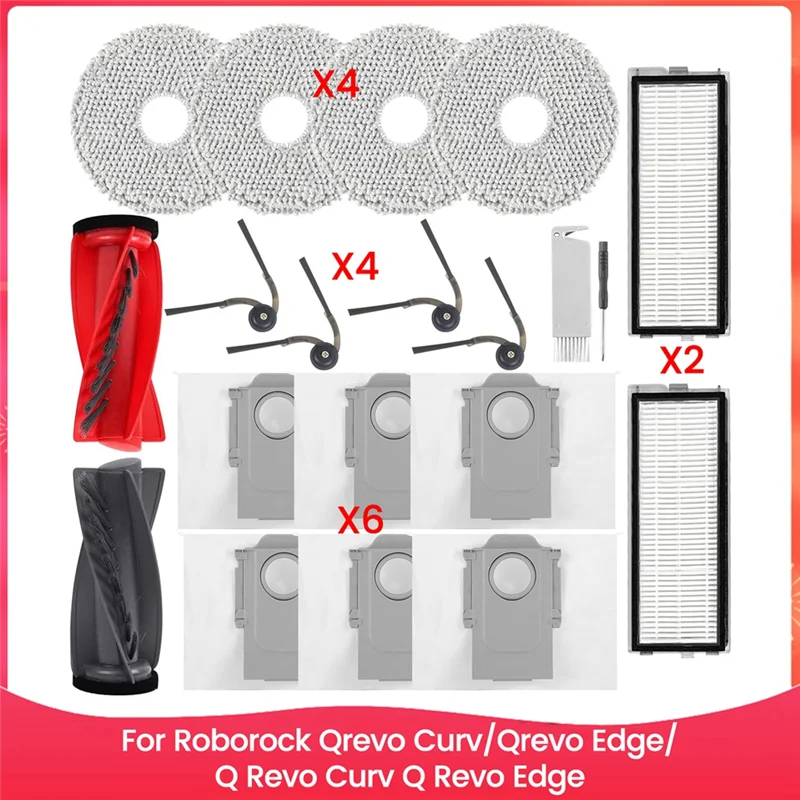 Peças de reposição para roborock qrevo curv/qrevo edge, q revo curv q revo borda peças de aspirador de pó
