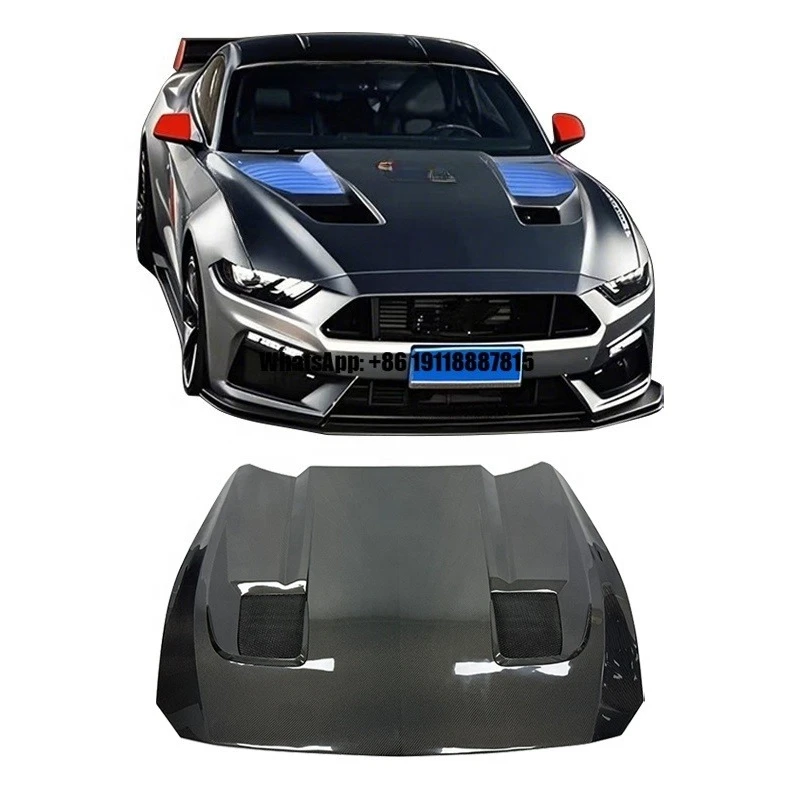 

Карбоновый капот для Ford Mustang 2024+ (замена штатного), передняя крышка двигателя, детали для автомобиля