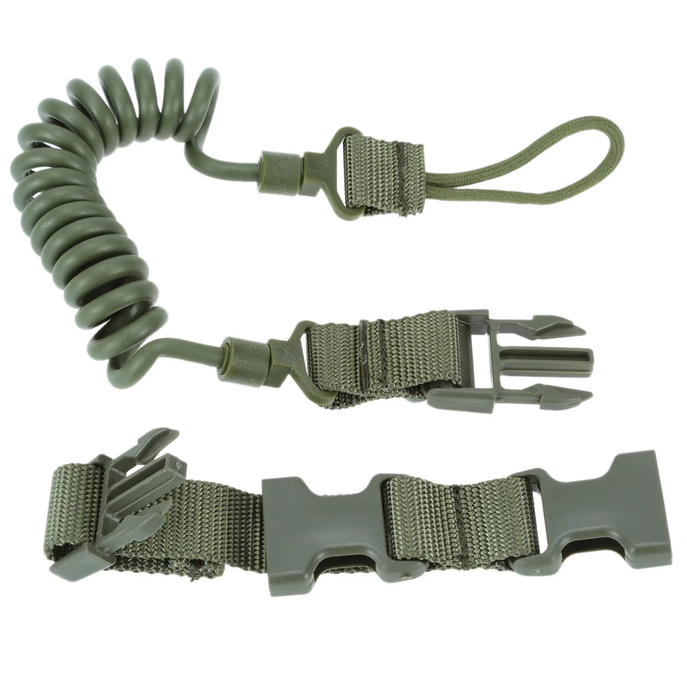 3-delig Multifunctioneel Veerkoord Buiten Slijtvast Elastisch Sleutelhanger Veiligheidskoord Anti Verlies Militaire Tactische Lanyard