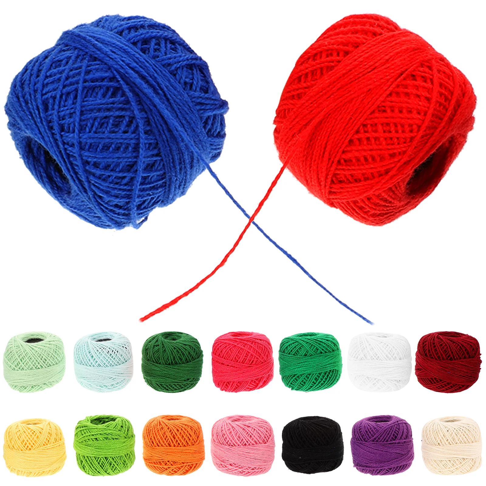 

16 Rolls Cross Stitch Thread Cotton Yarn Hat Embroidery Machine Convenient Floss Sewing