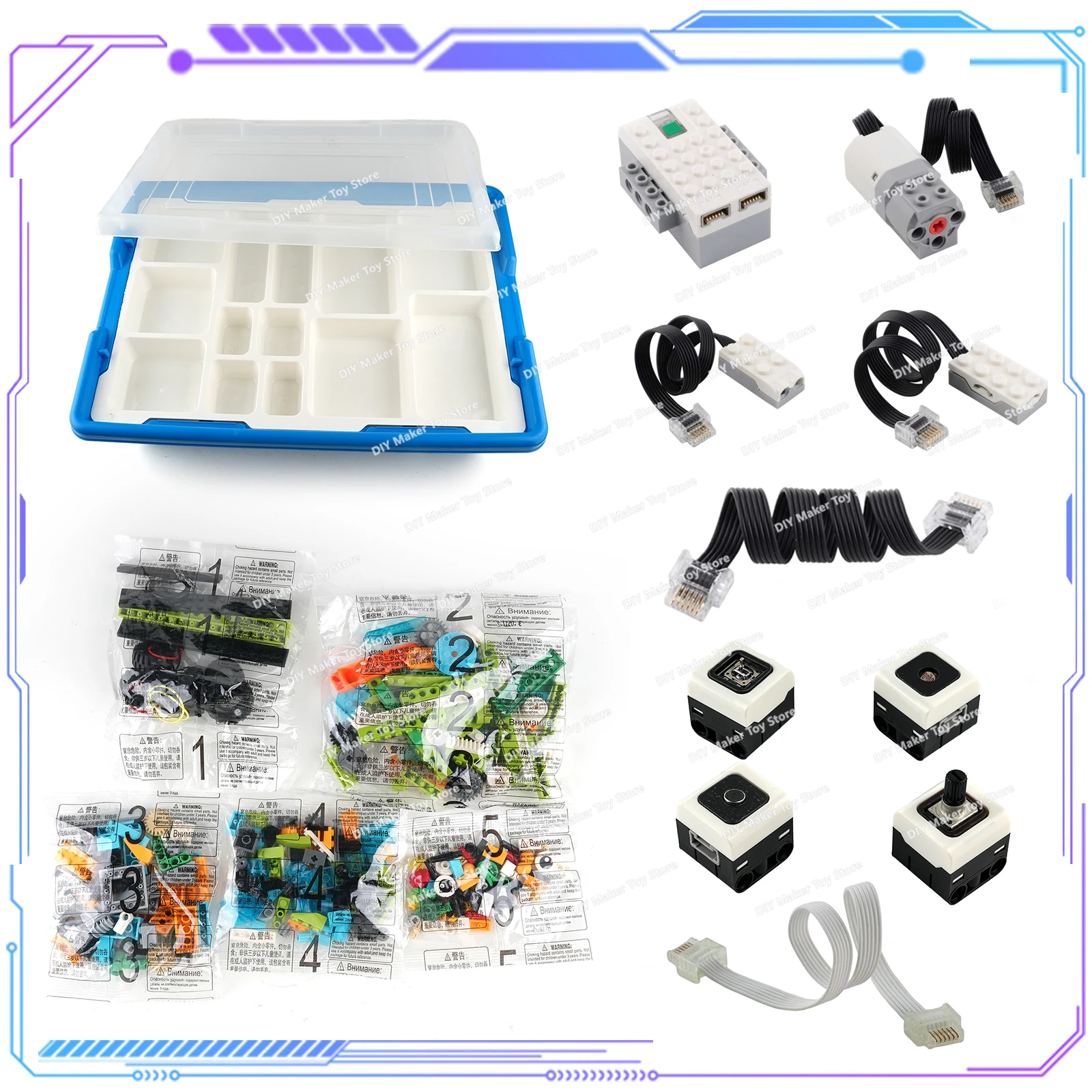 

Programming WeDo 2.0 Robotics Core Set STEM Box Kit 280PCS Bricks Sound Sensor Connect Wire Building Block 45300 Education Gift