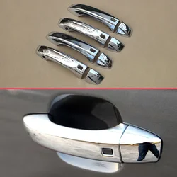 Glossy Chrome Door Handle Cover For Audi Q7 4M 2016-2023 Keyless Exterior Molding Overlay Trims