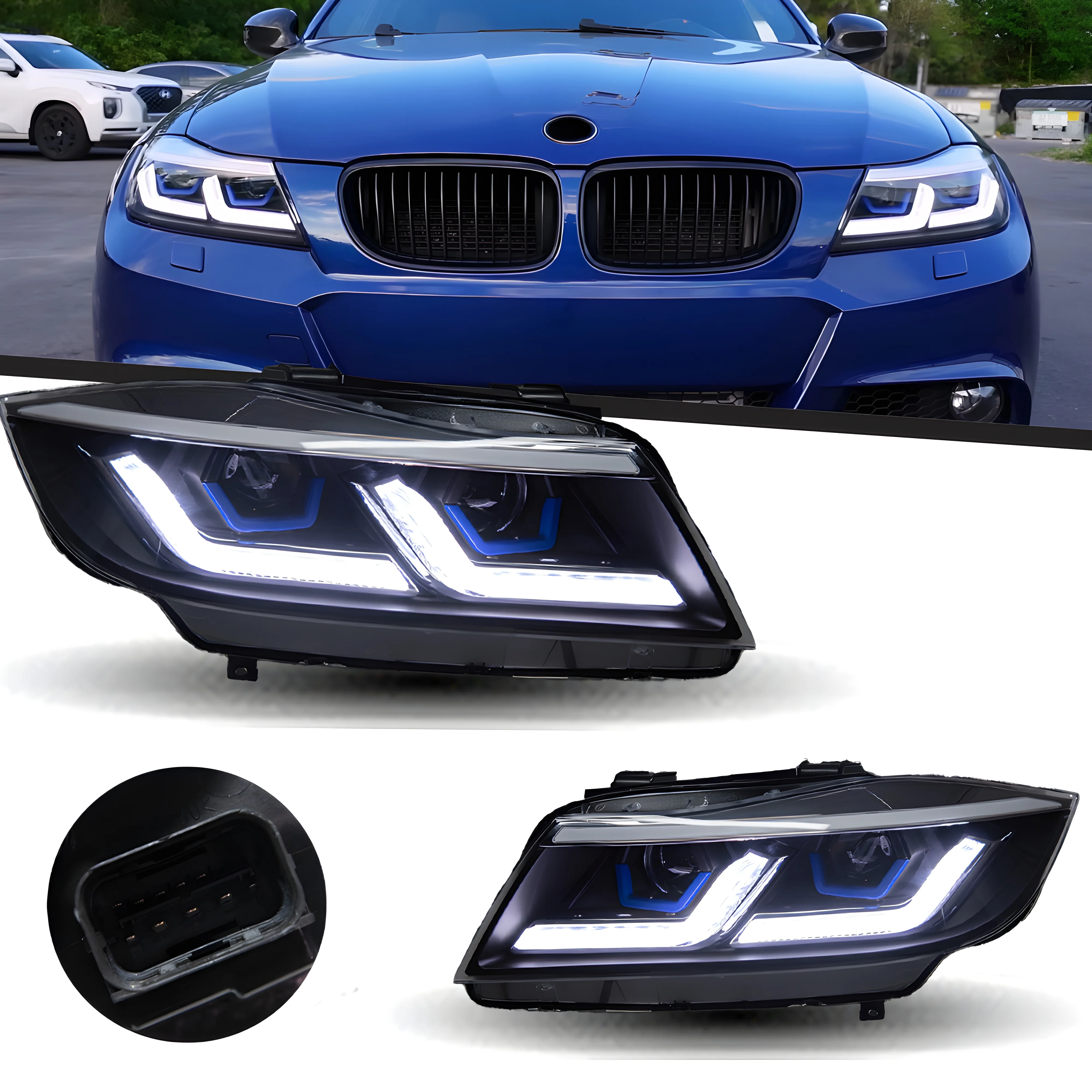 

Car Styling Headlights for E90 LED Headlight 2005-2012 318 320 325 Head Lamp DRL H7 Signal Projector Lens Automotive Accessories