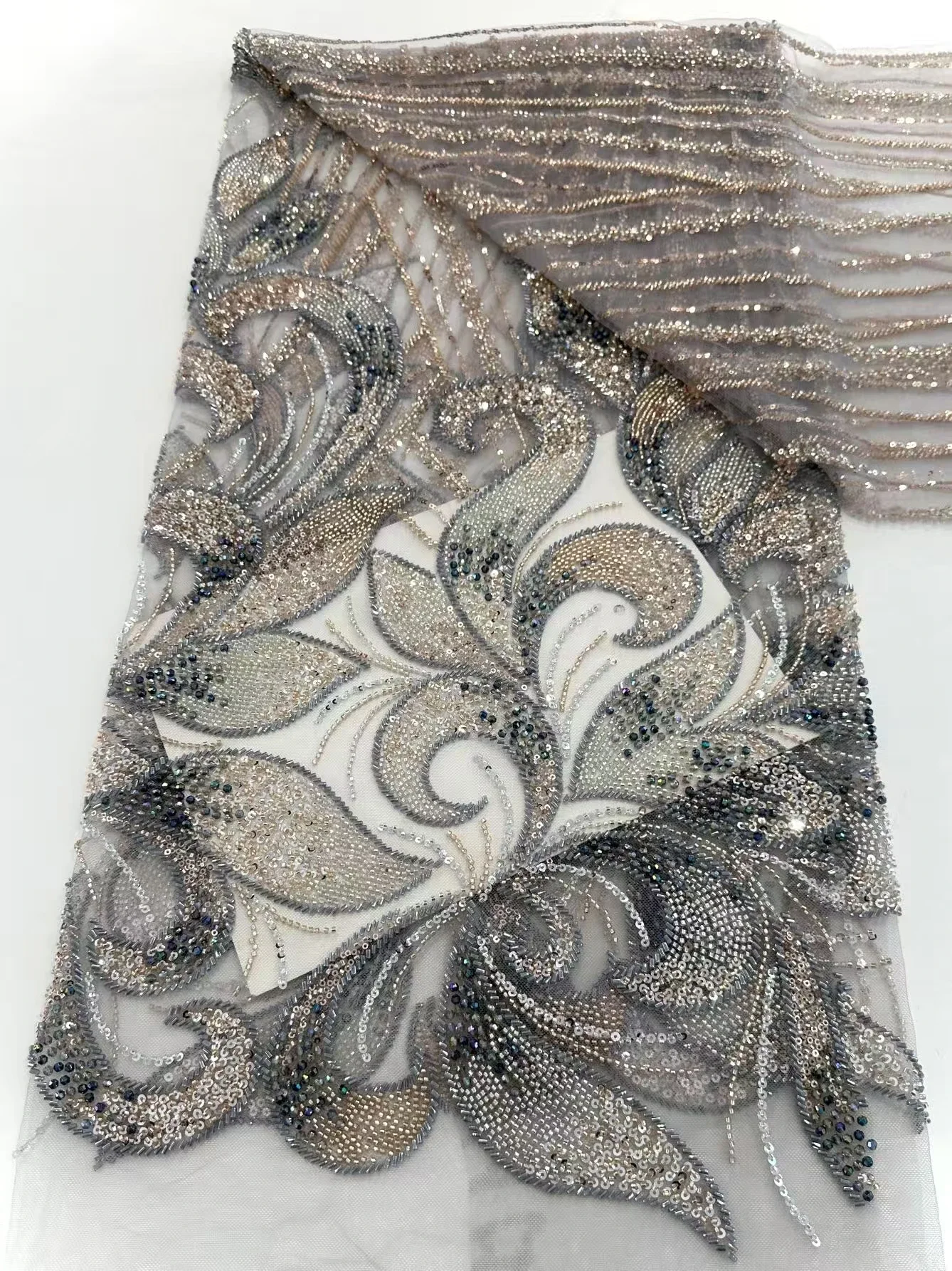 Французская высококачественная тюлевая кружевная ткань с блестками, африканские нигерийские изделия ручной работы, кружево, бисер, вышивка, шитье, сетчатое платье