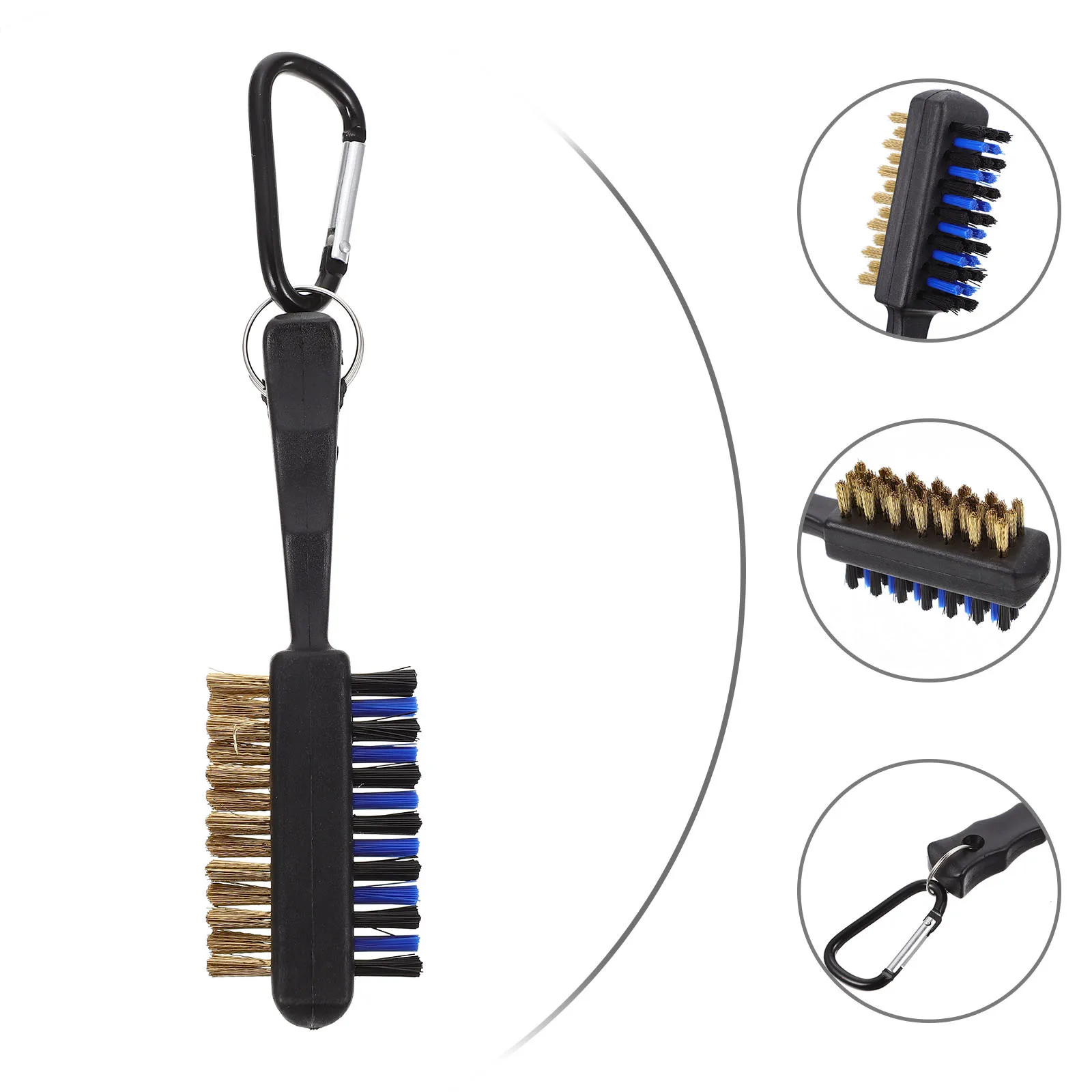 

Professional Golf Club Brush Double Sided Design Heavy Duty Nylon and Steel Bristles for Effective Shaft and Groove Cleaning