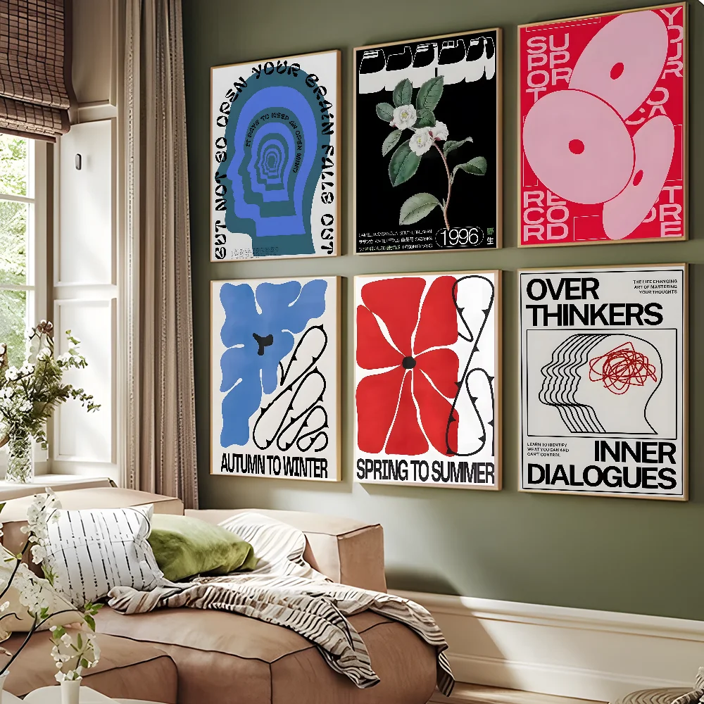 

Modern Abstract Open Your Mind Blue Poster Good Quality Prints And Posters Vintage Room Bar Cafe Decor Home Decor