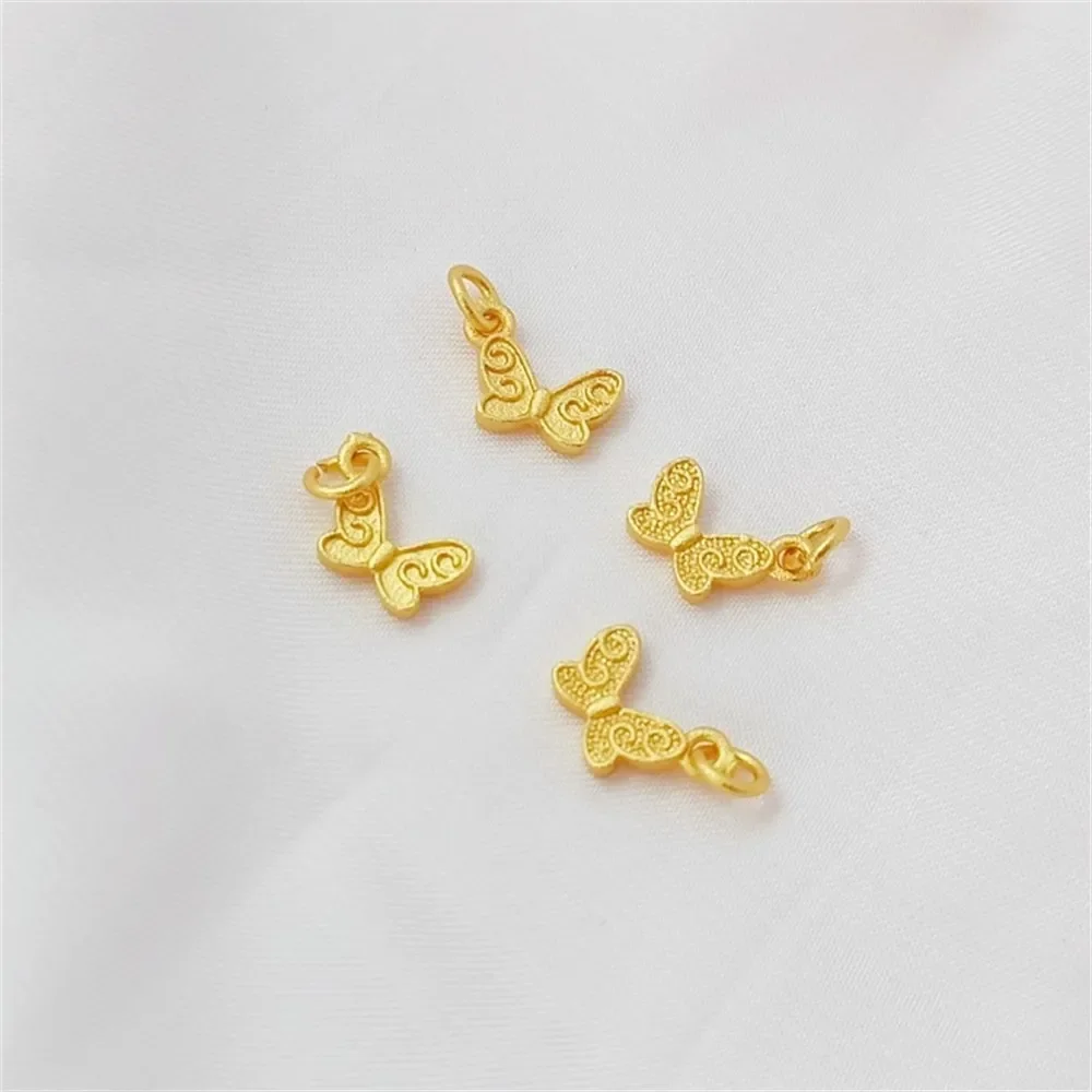 الرمال الذهب النفط يقطر الكرة المجوفة الصحن الطائر اللؤلؤ البرسيمون الميمون سحابة زهرة قوس قزح وقلادة على شكل فراشة الإكسسوار #6