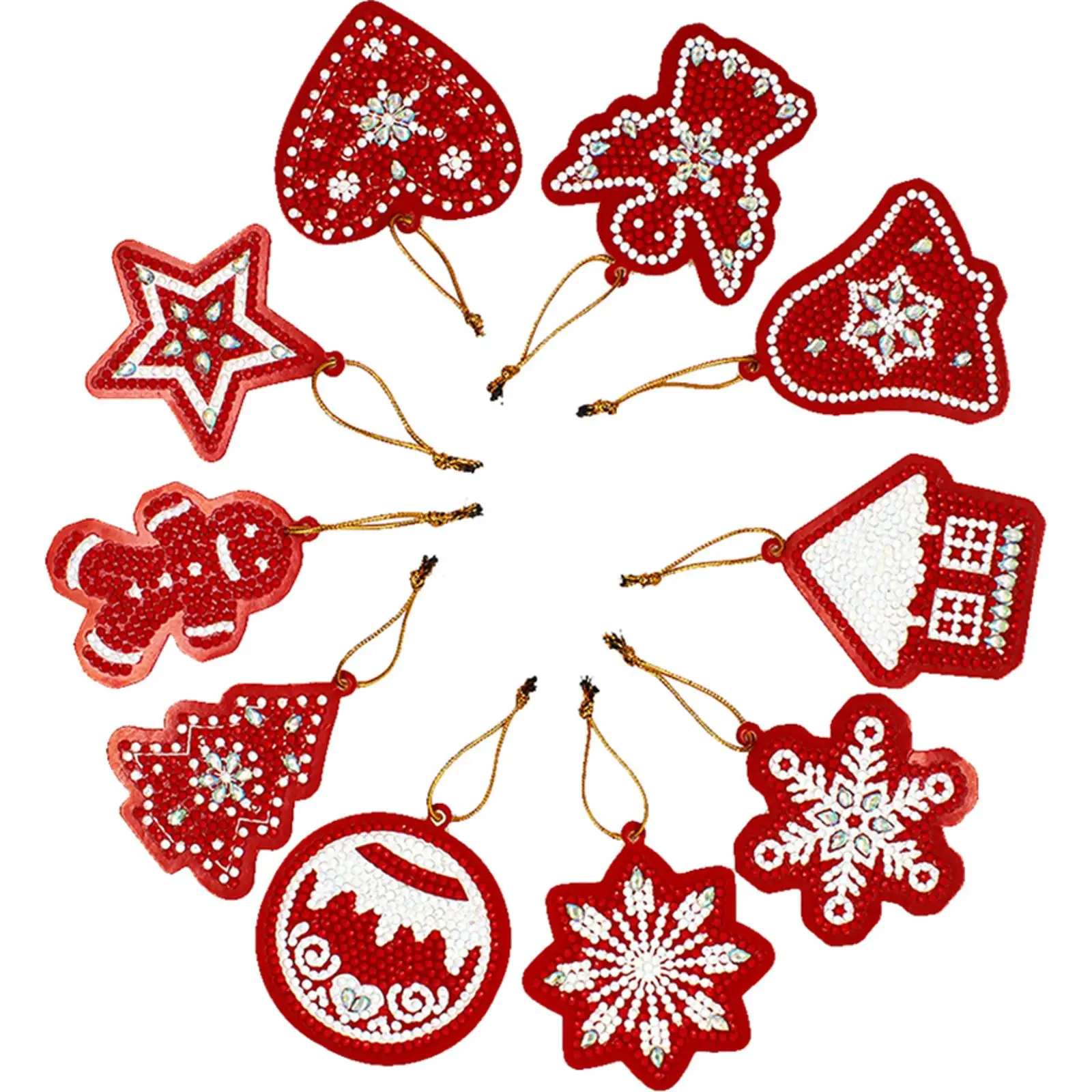 

5/8/10 шт., подвеска в виде рождественской елки, алмазная живопись, подвеска, украшение для рождественской елки, подвесной орнамент, брелок, подвески, сделай сам, рождественские подарки