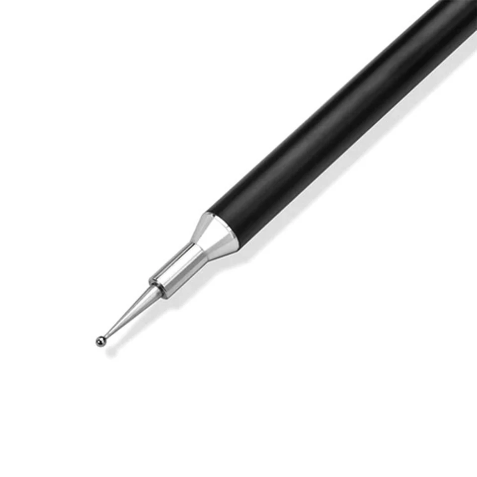 1PC Black Dual-ended Nail Dotting Pen Crystal Beads Handle Rhinestone Studs Picker Wax Pencil Manicure Nail Art Tool